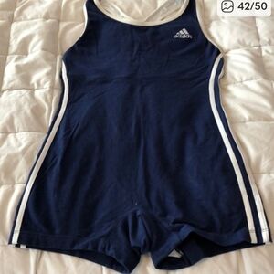 Adidas Dark Blue Sports Romper with White Accents
